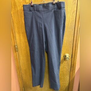 Liz Claiborne Navy Patterned Career Pants